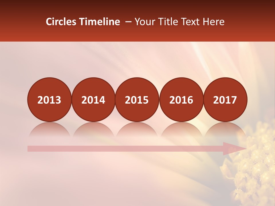 A Close Up Of A Flower With A Red Background PowerPoint Template