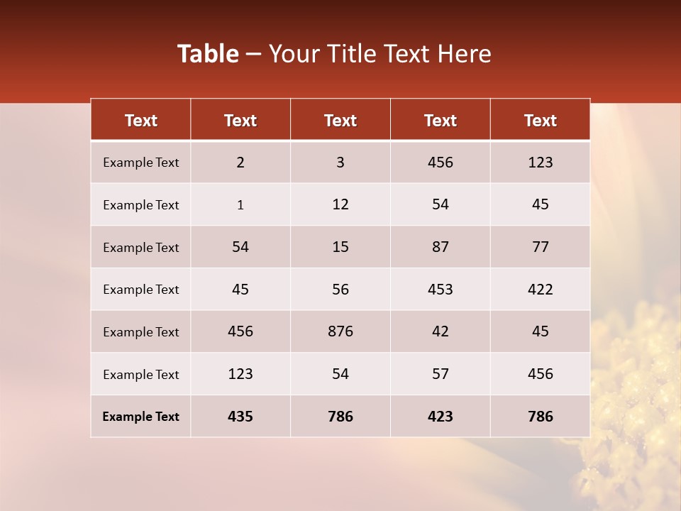 A Close Up Of A Flower With A Red Background PowerPoint Template