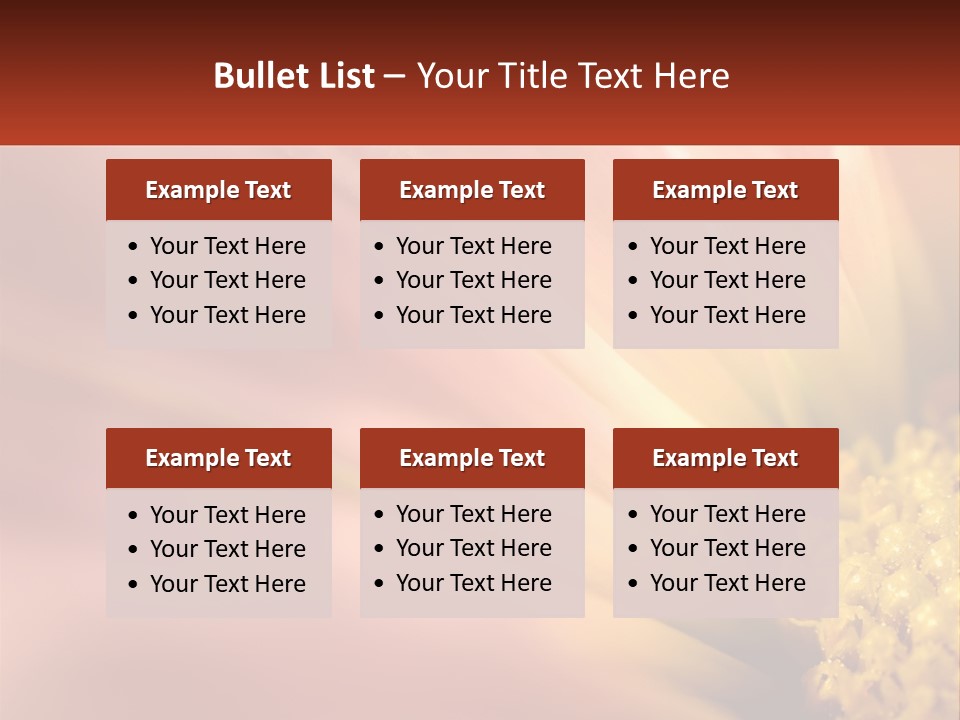 A Close Up Of A Flower With A Red Background PowerPoint Template