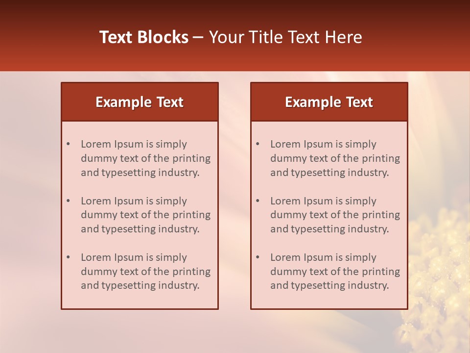 A Close Up Of A Flower With A Red Background PowerPoint Template