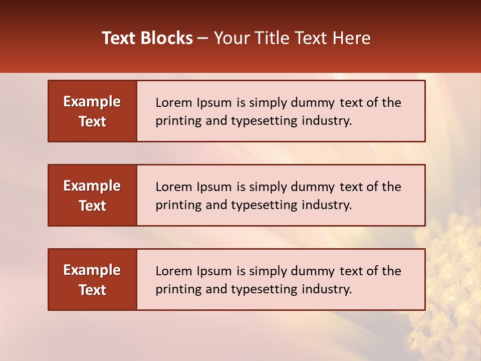 A Close Up Of A Flower With A Red Background PowerPoint Template