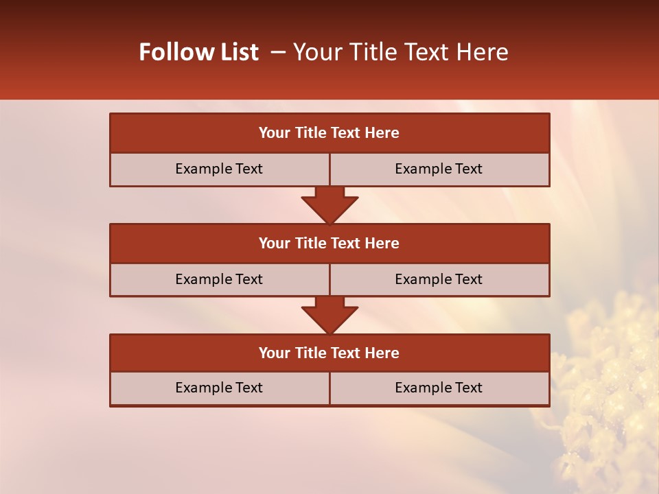 A Close Up Of A Flower With A Red Background PowerPoint Template