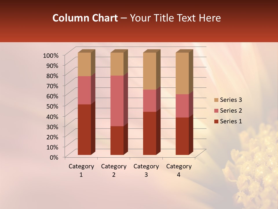 A Close Up Of A Flower With A Red Background PowerPoint Template