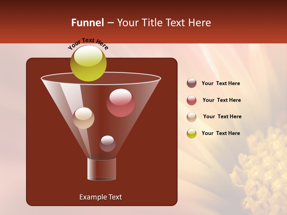 A Close Up Of A Flower With A Red Background PowerPoint Template