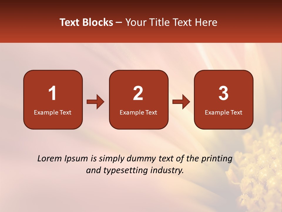 A Close Up Of A Flower With A Red Background PowerPoint Template