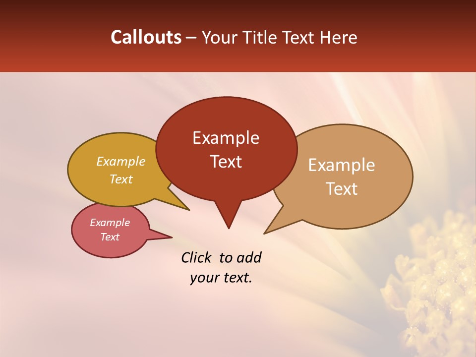 A Close Up Of A Flower With A Red Background PowerPoint Template