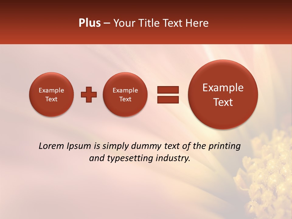 A Close Up Of A Flower With A Red Background PowerPoint Template