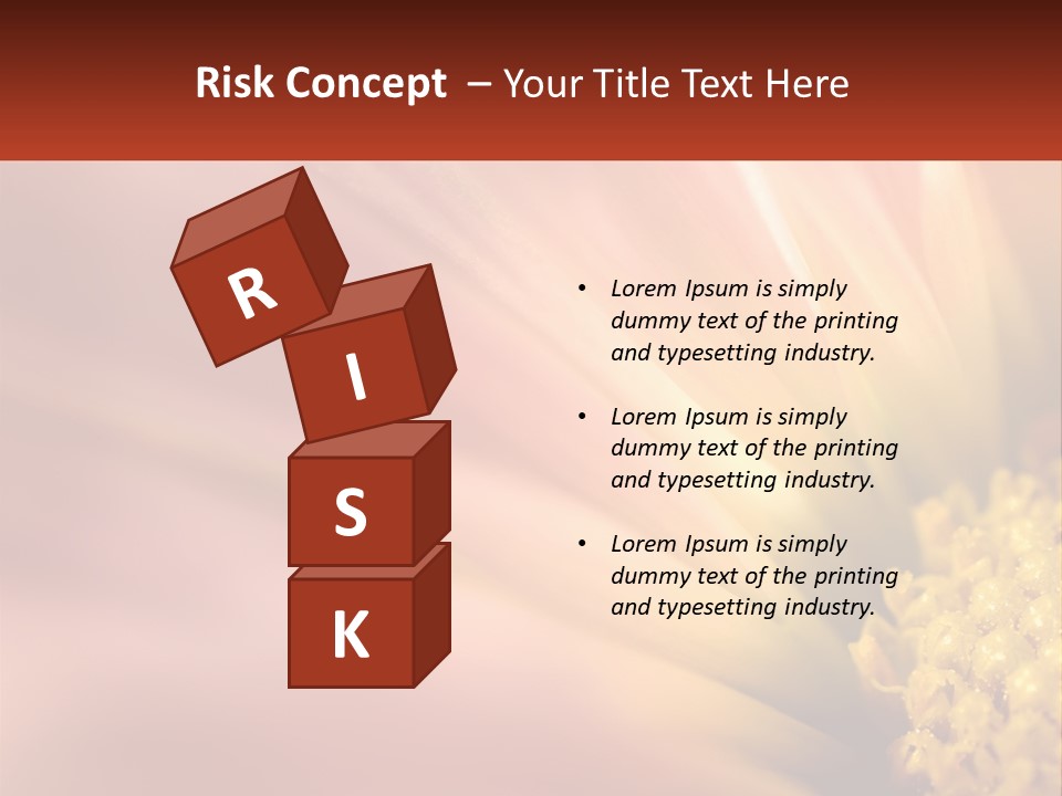 A Close Up Of A Flower With A Red Background PowerPoint Template