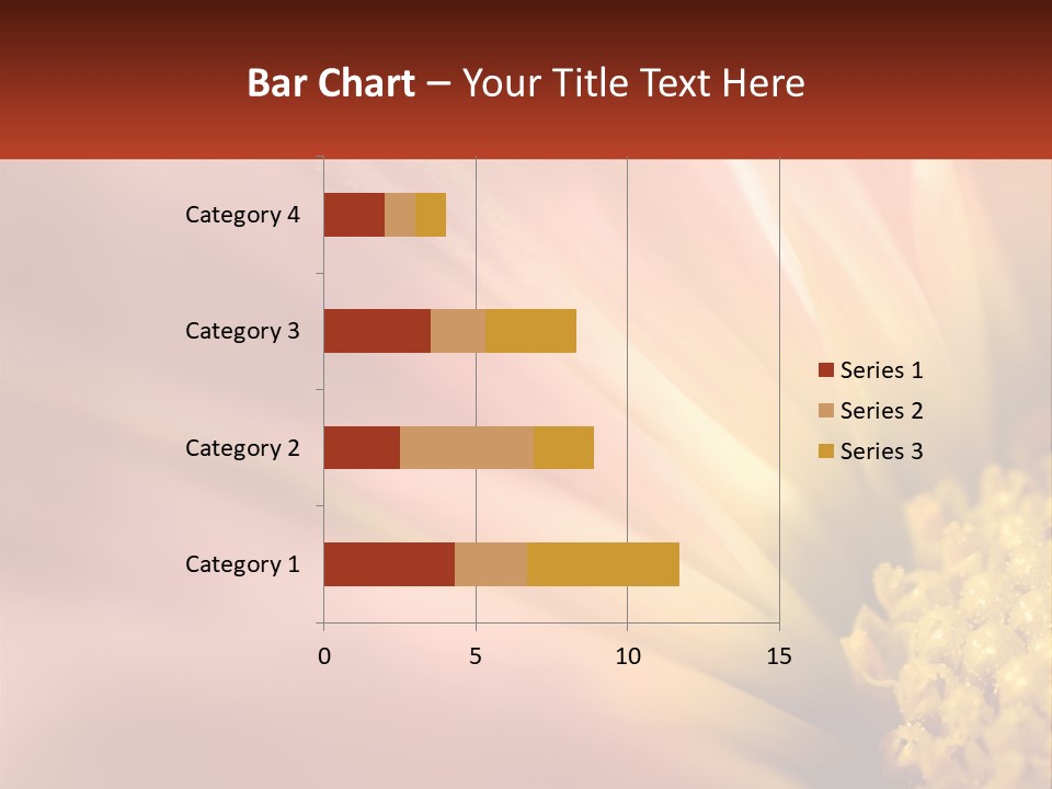 A Close Up Of A Flower With A Red Background PowerPoint Template