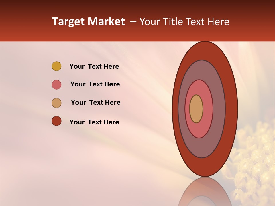 A Close Up Of A Flower With A Red Background PowerPoint Template