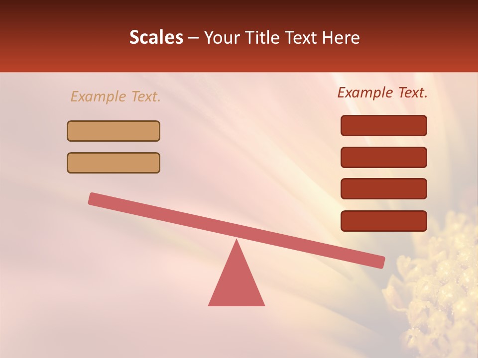 A Close Up Of A Flower With A Red Background PowerPoint Template