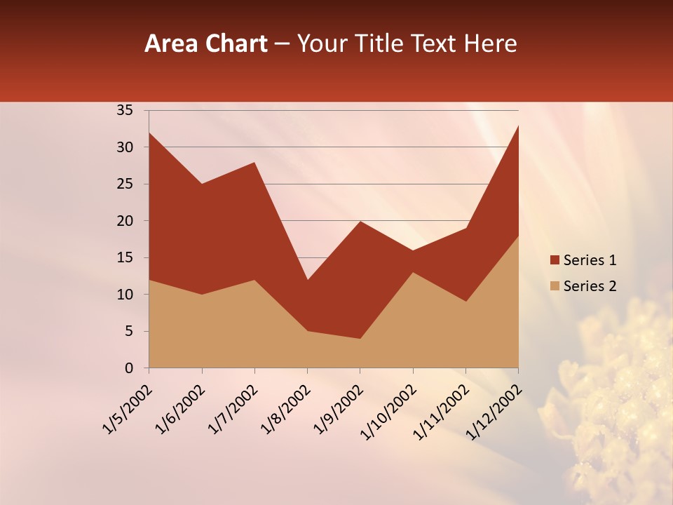 A Close Up Of A Flower With A Red Background PowerPoint Template