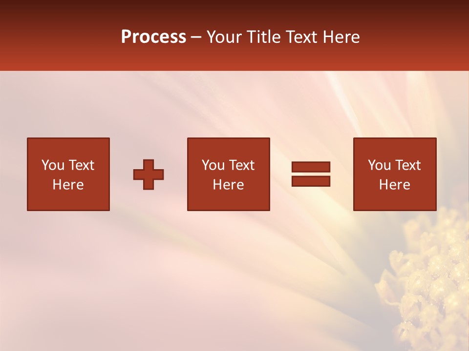 A Close Up Of A Flower With A Red Background PowerPoint Template