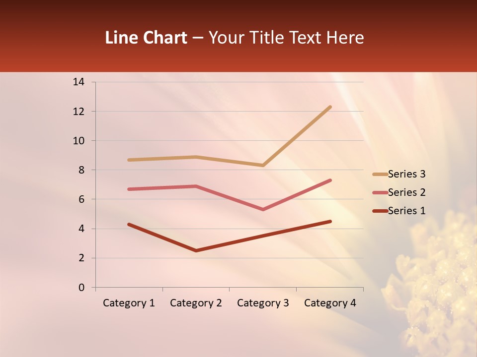 A Close Up Of A Flower With A Red Background PowerPoint Template