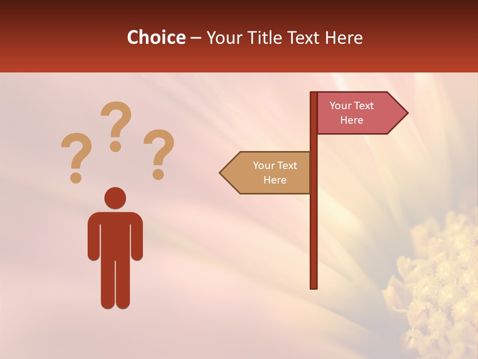 A Close Up Of A Flower With A Red Background PowerPoint Template