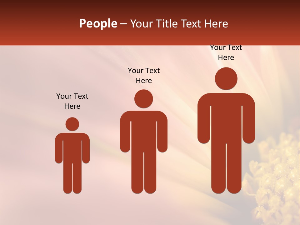 A Close Up Of A Flower With A Red Background PowerPoint Template