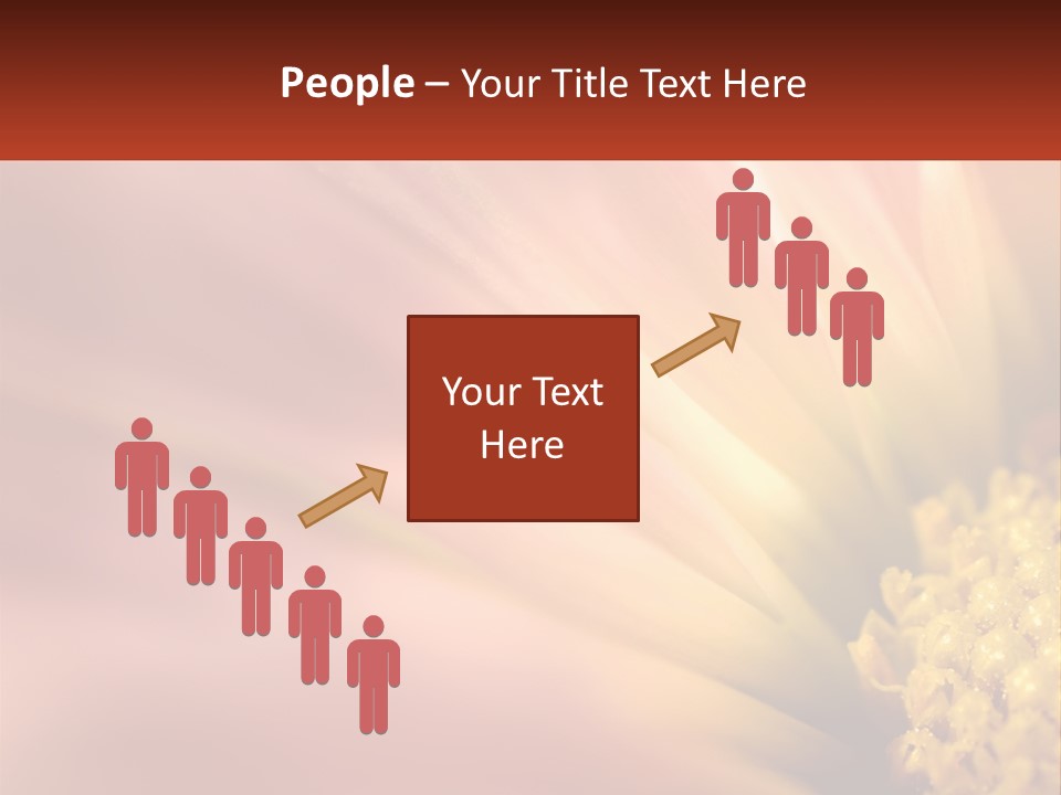 A Close Up Of A Flower With A Red Background PowerPoint Template