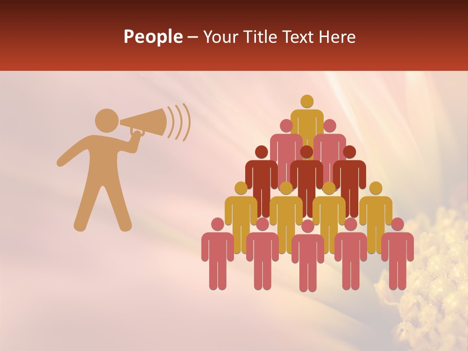 A Close Up Of A Flower With A Red Background PowerPoint Template