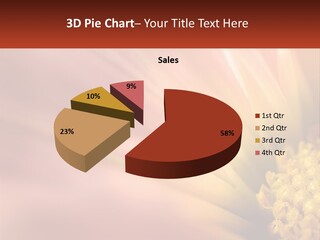 A Close Up Of A Flower With A Red Background PowerPoint Template