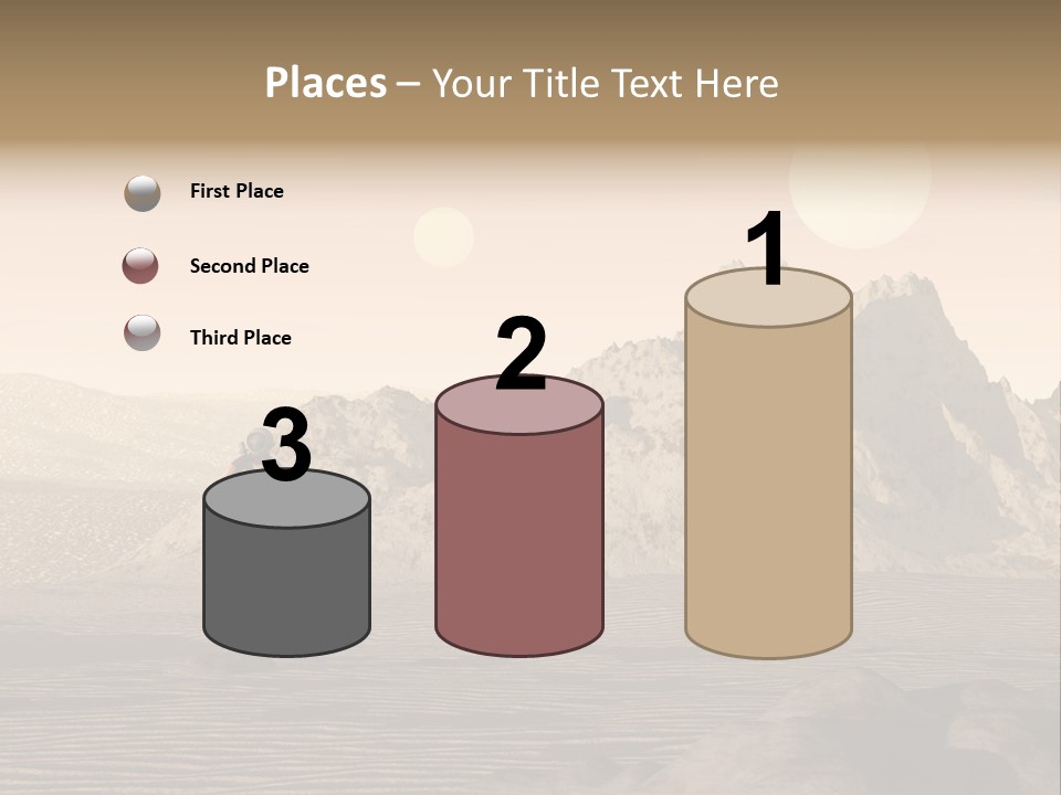 A Man In An Orange Suit Standing In The Desert PowerPoint Template