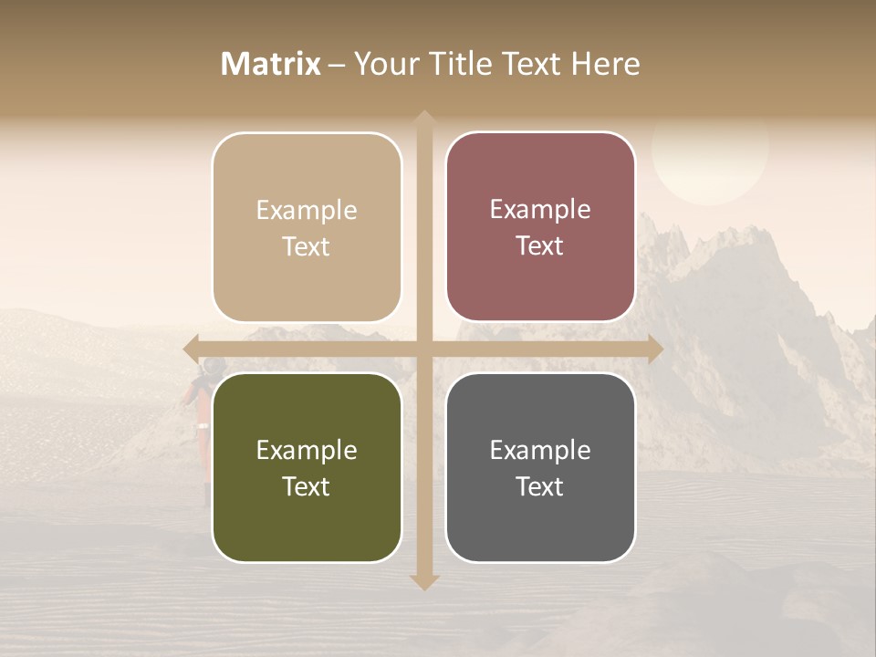 A Man In An Orange Suit Standing In The Desert PowerPoint Template