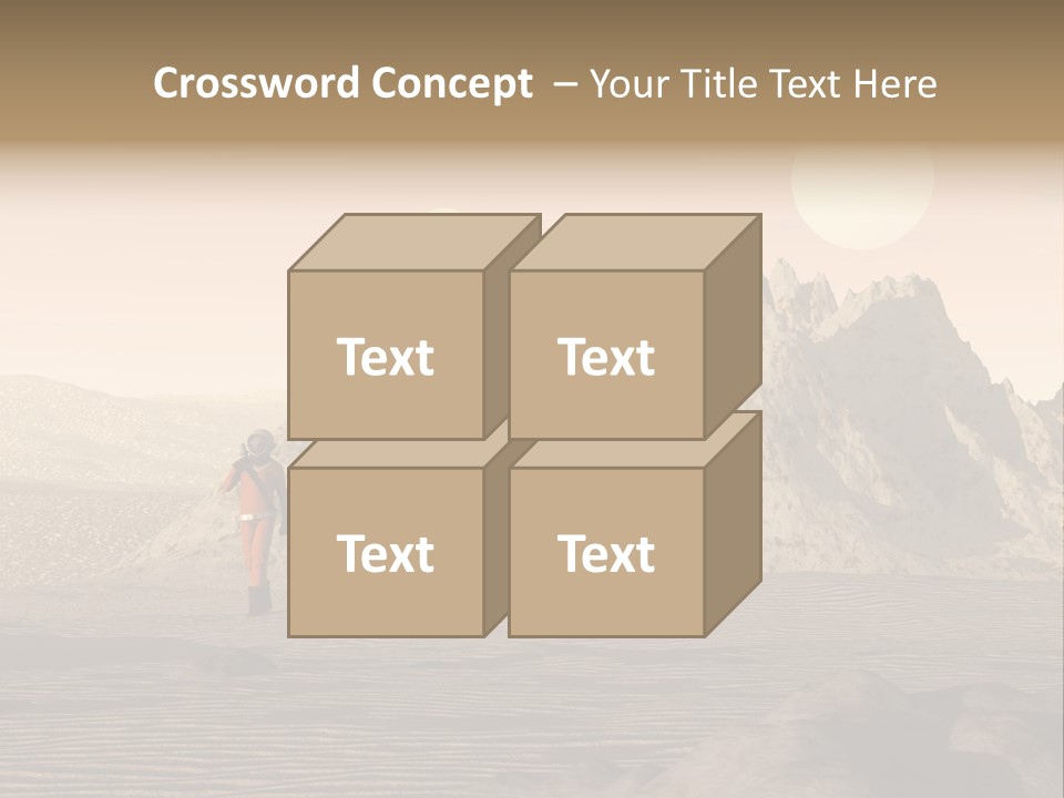 A Man In An Orange Suit Standing In The Desert PowerPoint Template