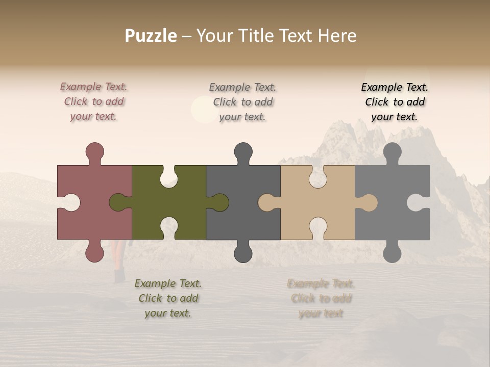 A Man In An Orange Suit Standing In The Desert PowerPoint Template