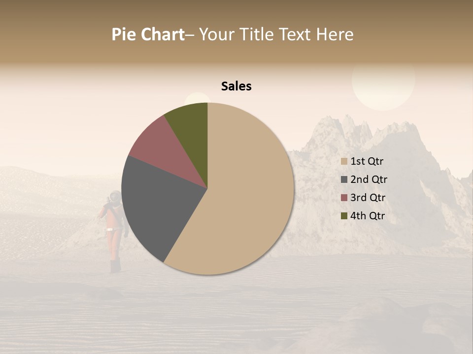A Man In An Orange Suit Standing In The Desert PowerPoint Template