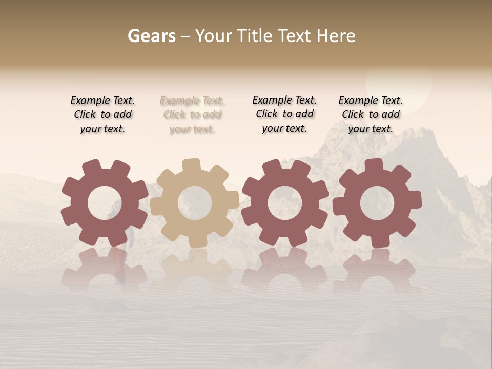 A Man In An Orange Suit Standing In The Desert PowerPoint Template