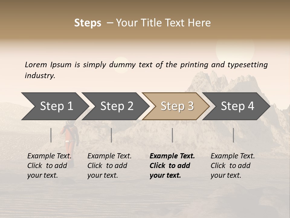 A Man In An Orange Suit Standing In The Desert PowerPoint Template