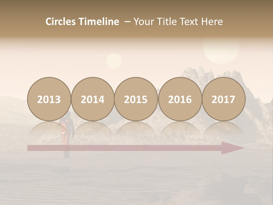 A Man In An Orange Suit Standing In The Desert PowerPoint Template