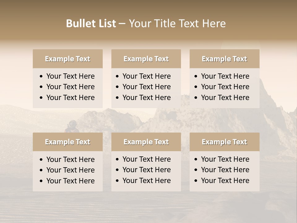 A Man In An Orange Suit Standing In The Desert PowerPoint Template