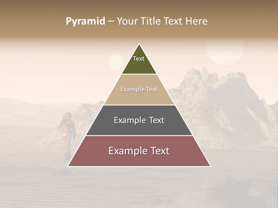 A Man In An Orange Suit Standing In The Desert PowerPoint Template