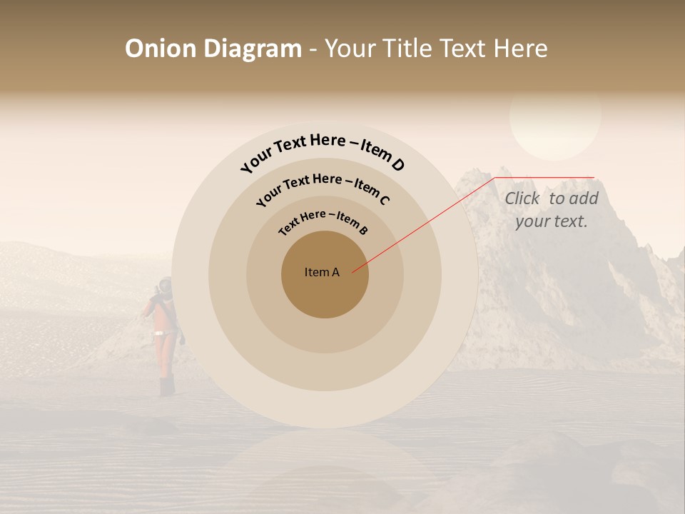 A Man In An Orange Suit Standing In The Desert PowerPoint Template