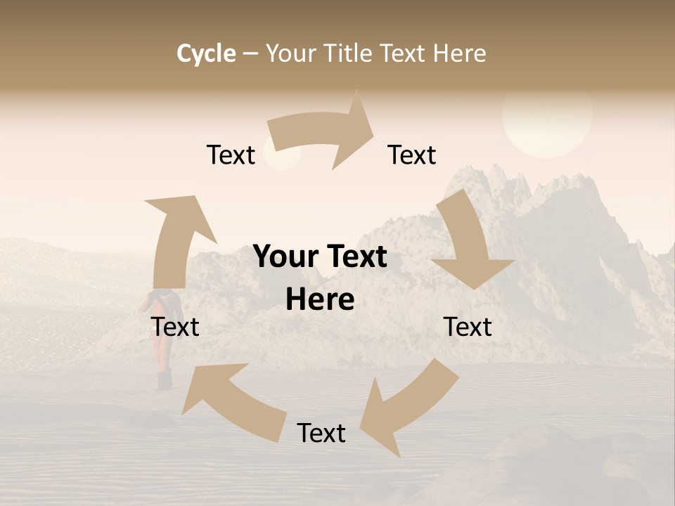 A Man In An Orange Suit Standing In The Desert PowerPoint Template