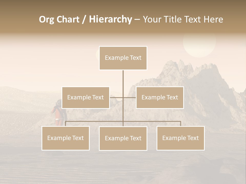 A Man In An Orange Suit Standing In The Desert PowerPoint Template