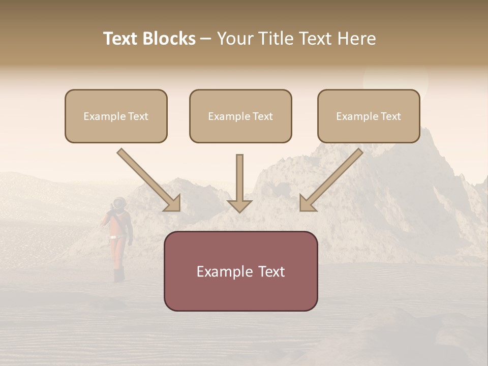 A Man In An Orange Suit Standing In The Desert PowerPoint Template