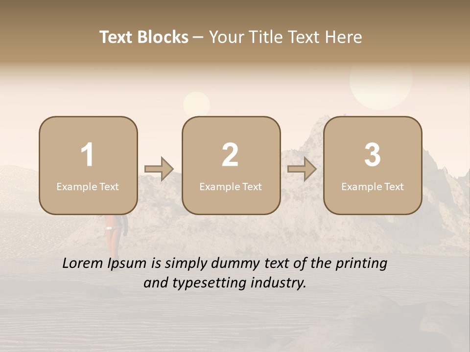 A Man In An Orange Suit Standing In The Desert PowerPoint Template