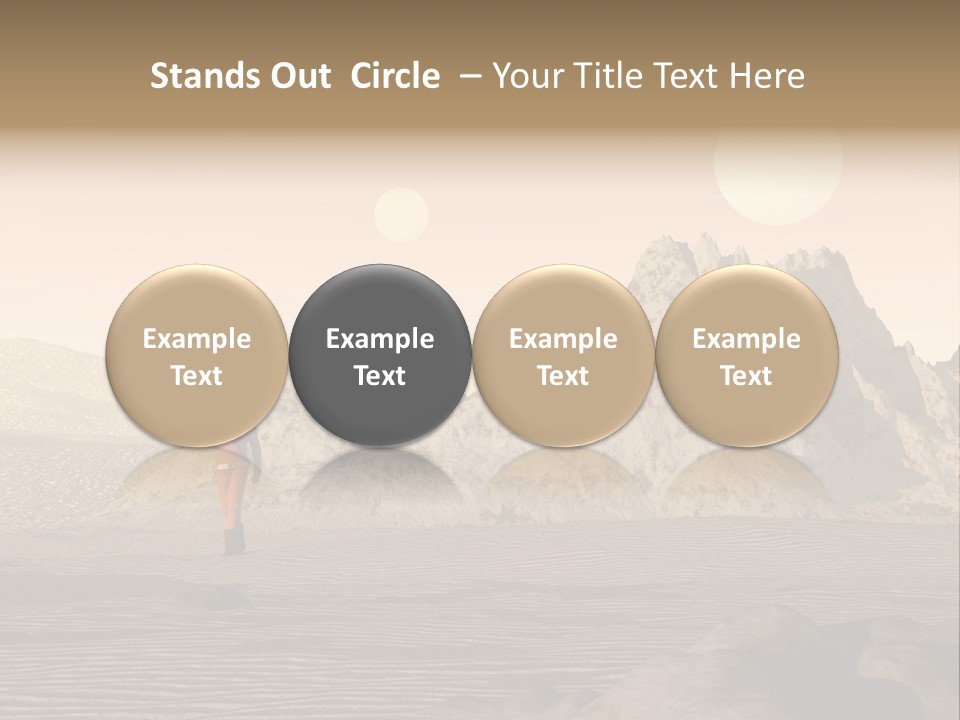 A Man In An Orange Suit Standing In The Desert PowerPoint Template