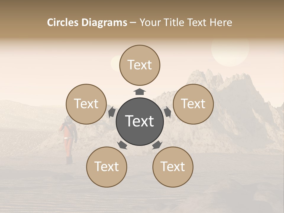 A Man In An Orange Suit Standing In The Desert PowerPoint Template