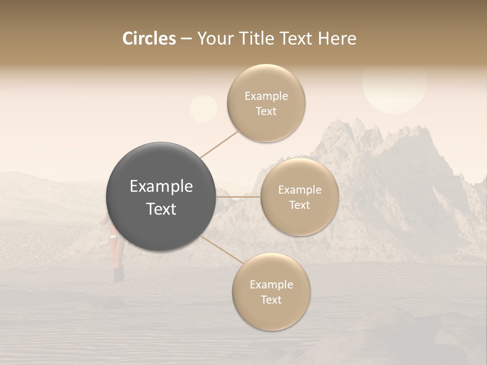 A Man In An Orange Suit Standing In The Desert PowerPoint Template
