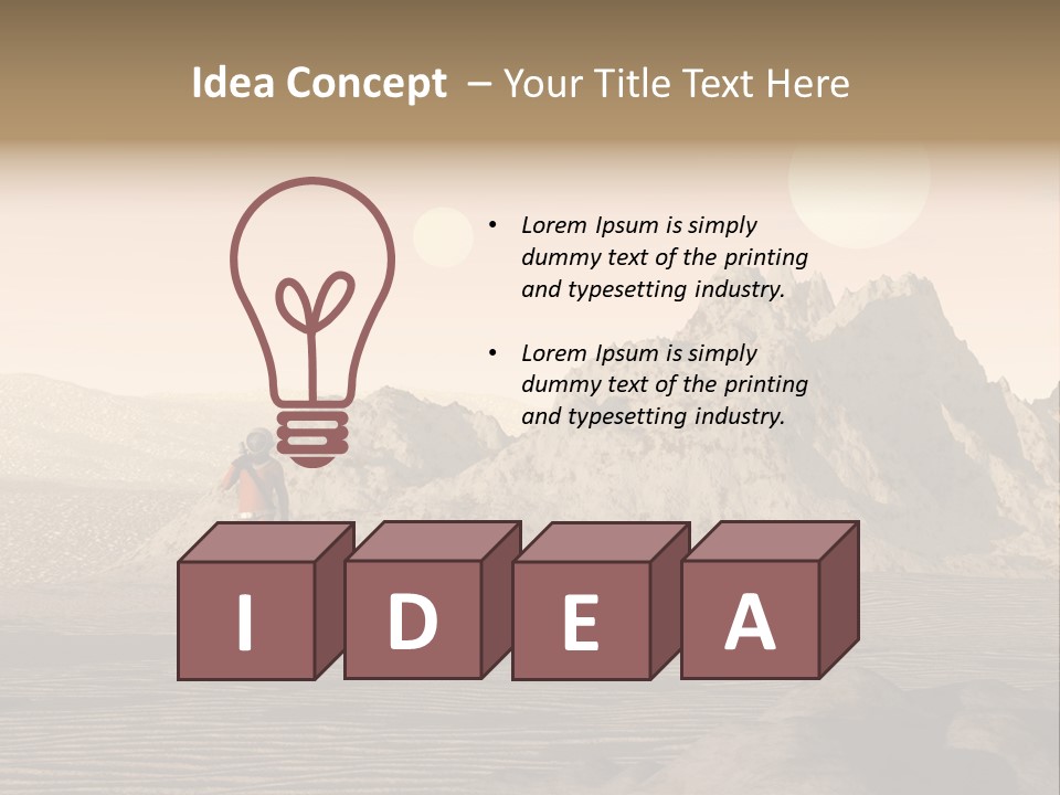 A Man In An Orange Suit Standing In The Desert PowerPoint Template