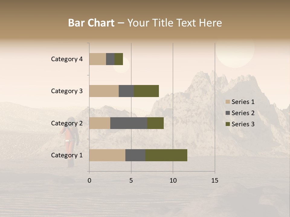 A Man In An Orange Suit Standing In The Desert PowerPoint Template
