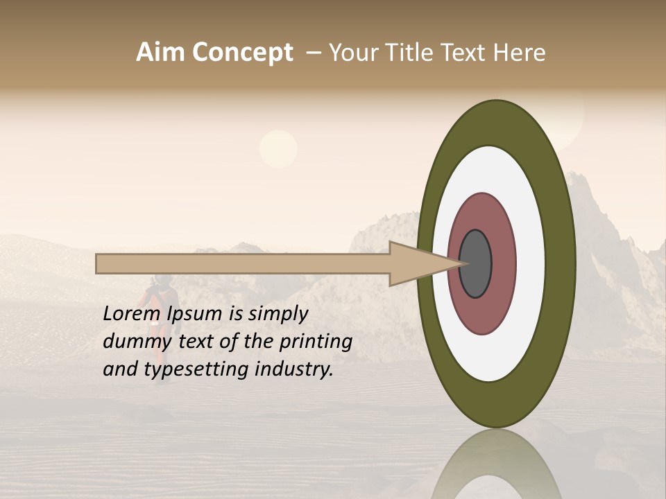 A Man In An Orange Suit Standing In The Desert PowerPoint Template