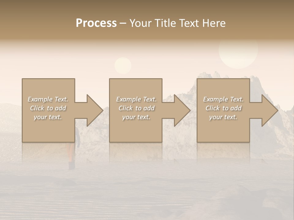 A Man In An Orange Suit Standing In The Desert PowerPoint Template