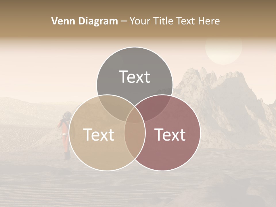 A Man In An Orange Suit Standing In The Desert PowerPoint Template