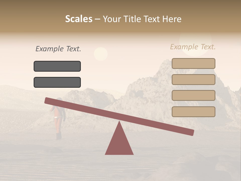 A Man In An Orange Suit Standing In The Desert PowerPoint Template