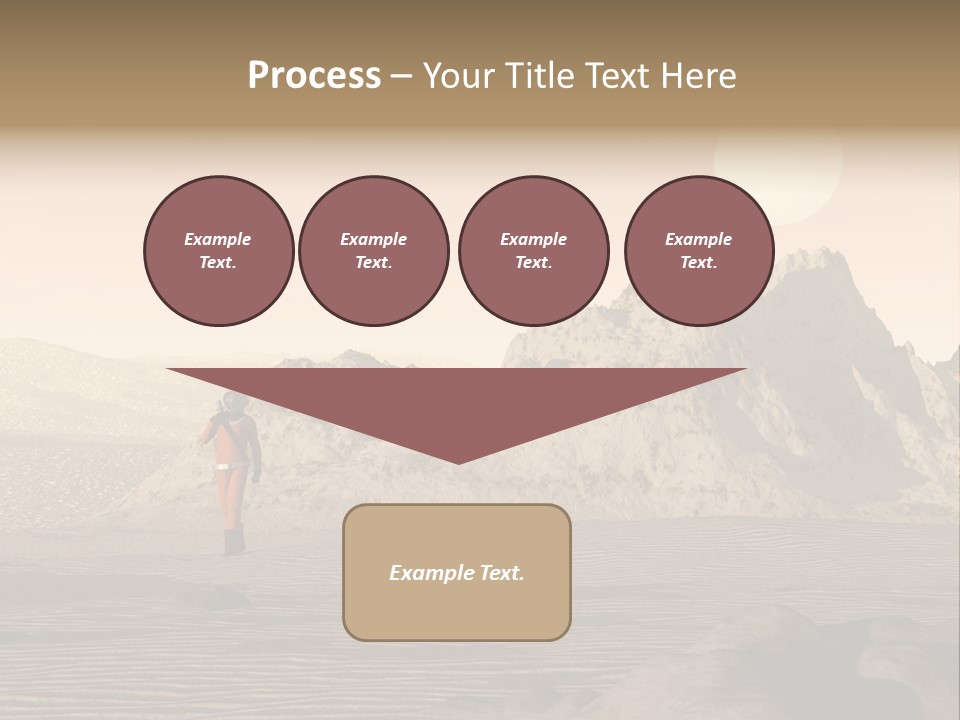 A Man In An Orange Suit Standing In The Desert PowerPoint Template