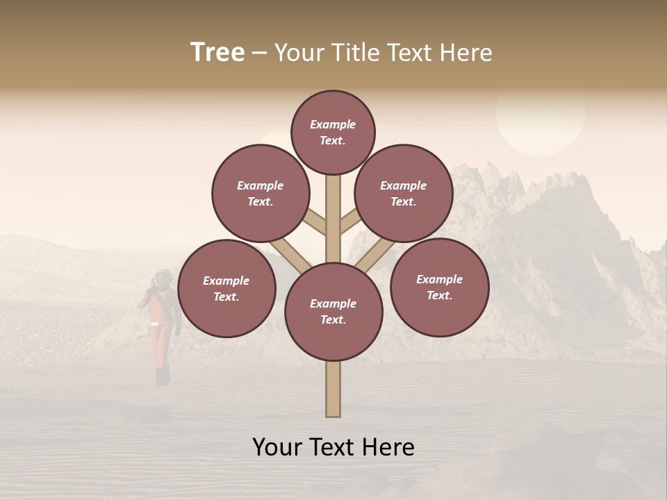 A Man In An Orange Suit Standing In The Desert PowerPoint Template