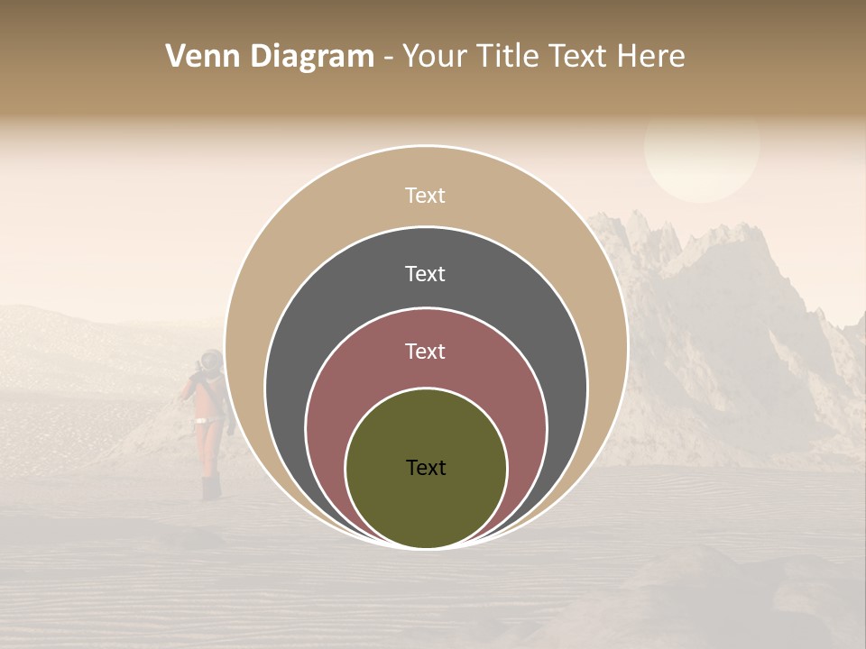 A Man In An Orange Suit Standing In The Desert PowerPoint Template